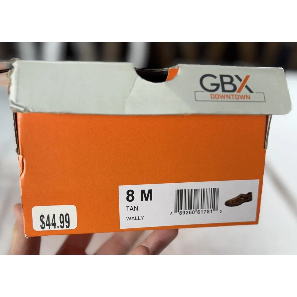 GBX Downtown Shoes Mens Size 8 Wally Fisherman Closed Toe Sandals Memory‎ Foam